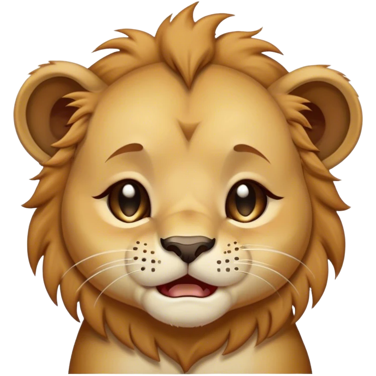 Very cute baby Lion crying emoji