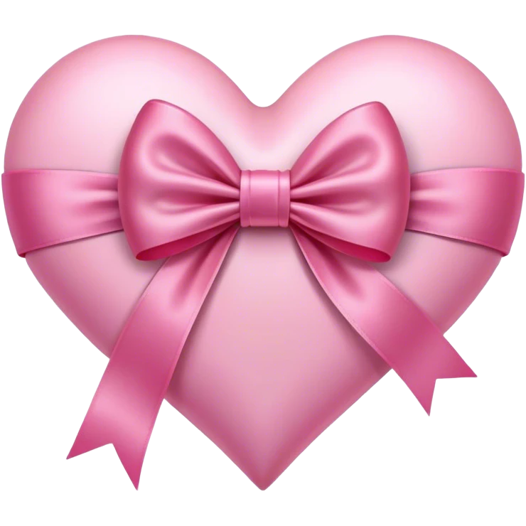 Pink heart with bow emoji