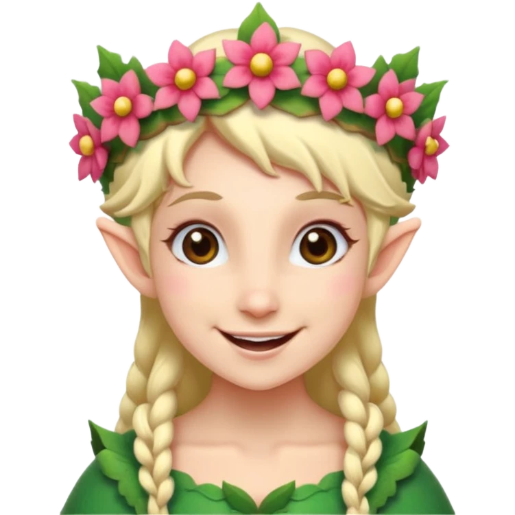 Elf with Flower Crown emoji