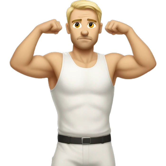 white russian fighter salutes with his hand to his forehead. emoji