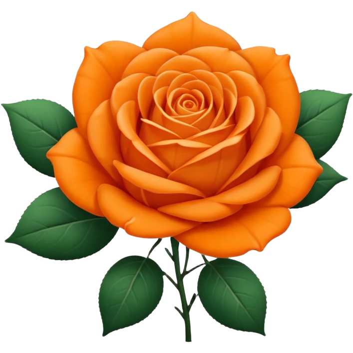 Snow rose orange emoji