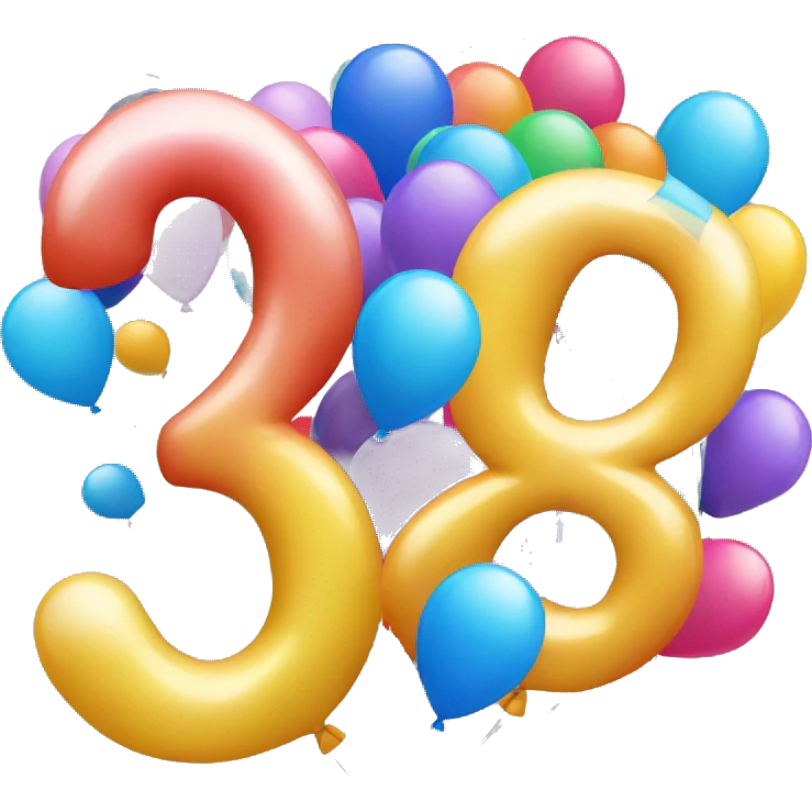 Number 24 birthday balloons  emoji