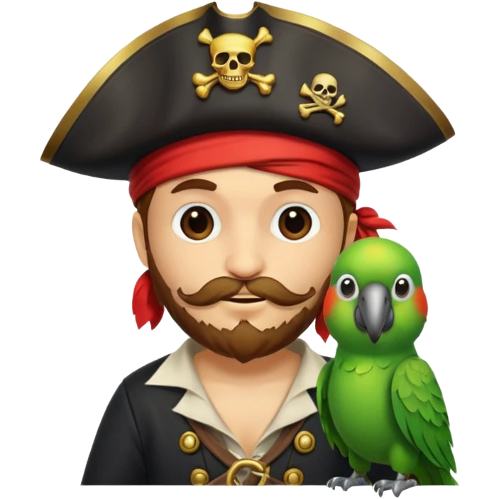 pirate and parrot emoji