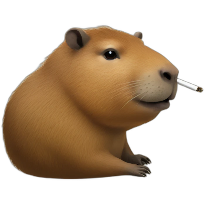 Capybara smoking a cigarette emoji