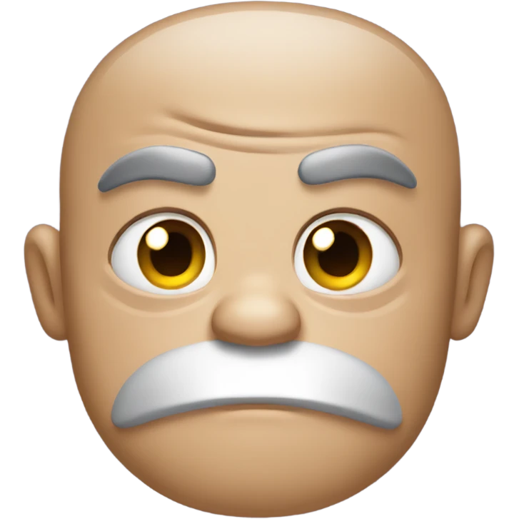 Cute grumpy face emoji