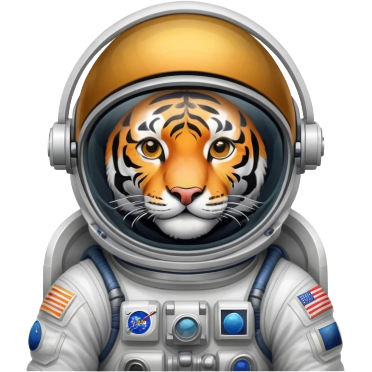 Tiger astronaut in space emoji
