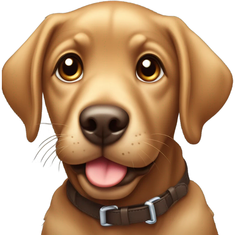 Brown lab puppy  emoji