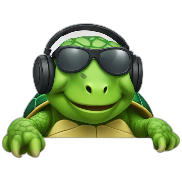 dj turtle emoji