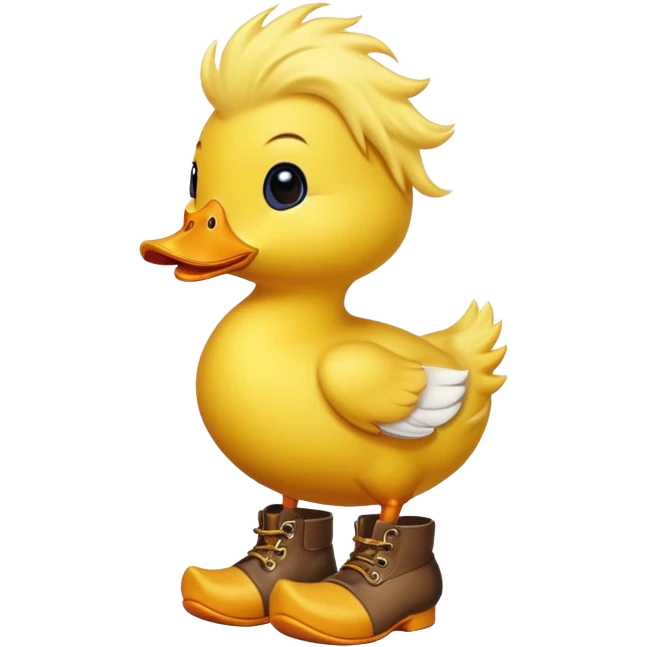 Duck with boots  emoji