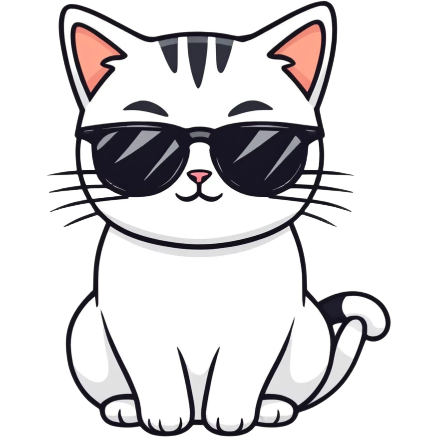 Cat with sunglasses emoji
