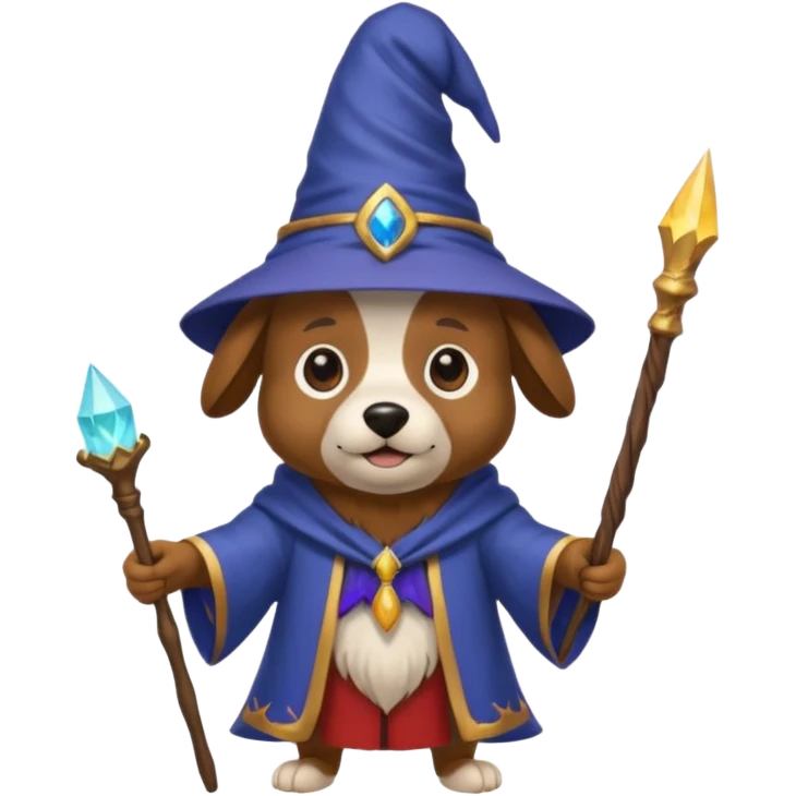 Dog wizard emoji