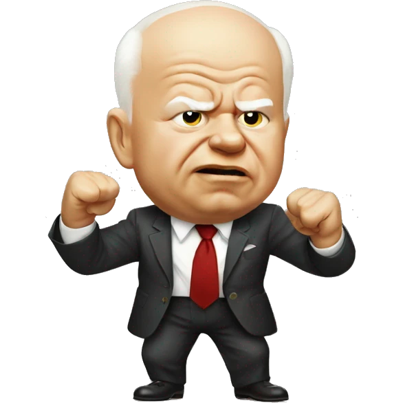 Khrushchev threatens with his fist emoji