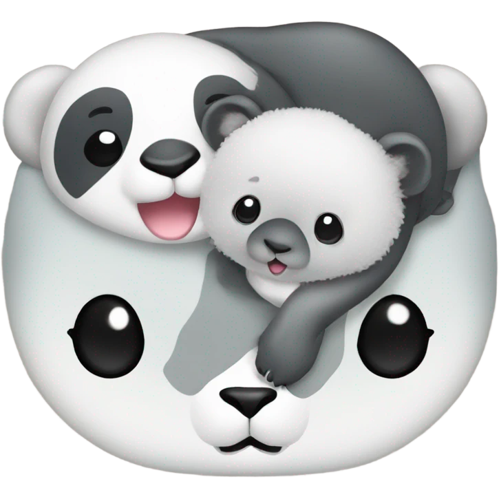 Baby seal with koala and panda emoji