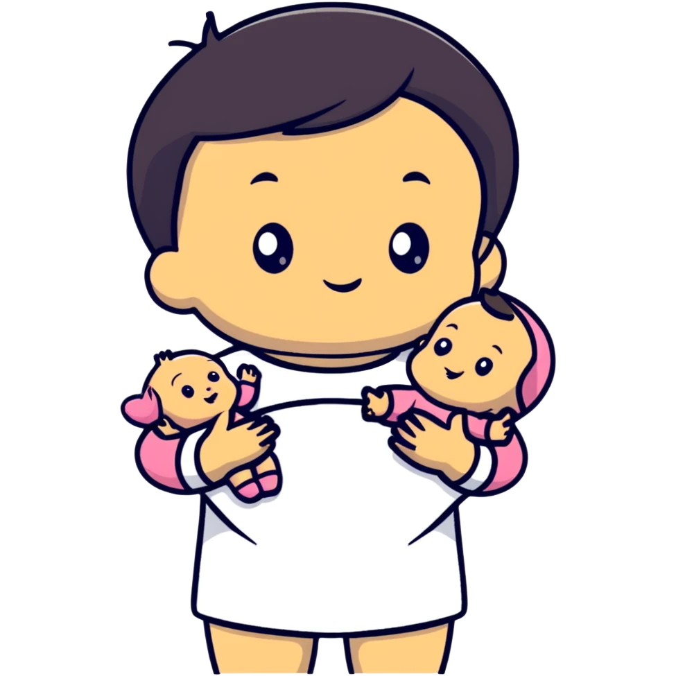 Baby with baby with baby in hands emoji