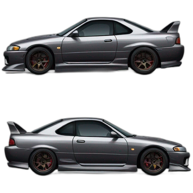 Two Nissan Silvia S15 drifting side by side emoji