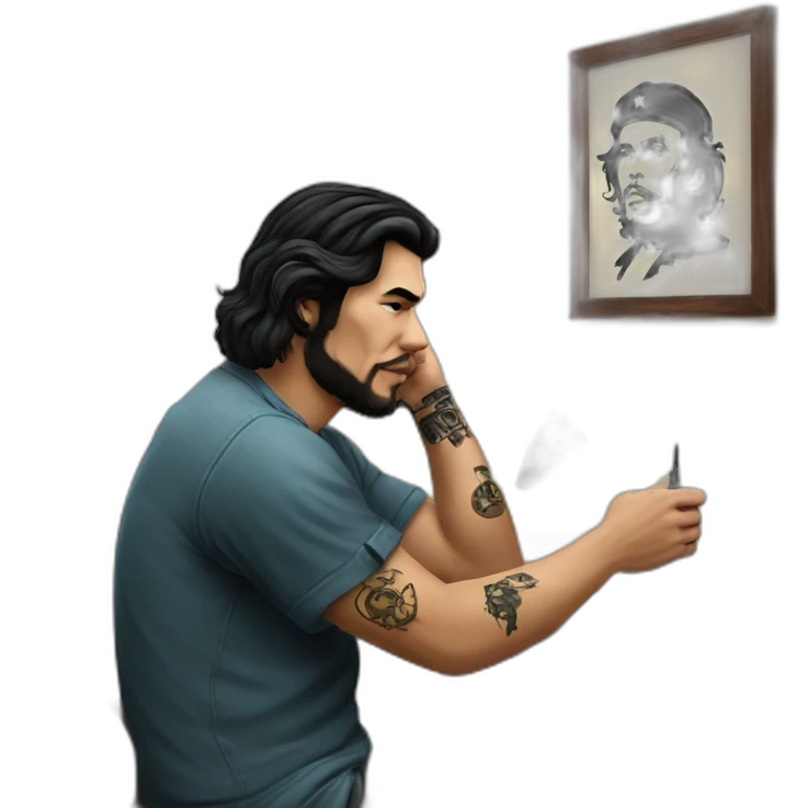 Che Guevara doing a tattoo emoji