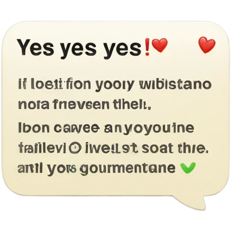 Text message saying yes emoji