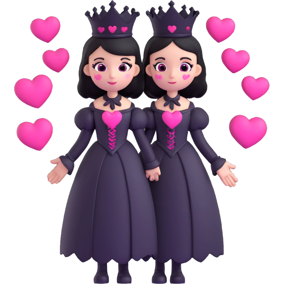 BLACKPINK-inspired gothic clothes ,  hearts, black and pink, cute,  emoji
