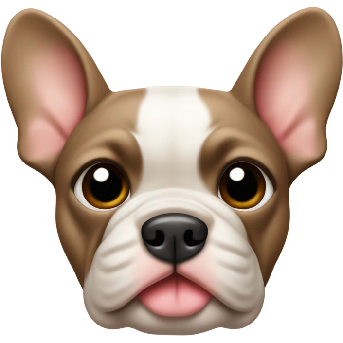 French bull dog coffee color emoji