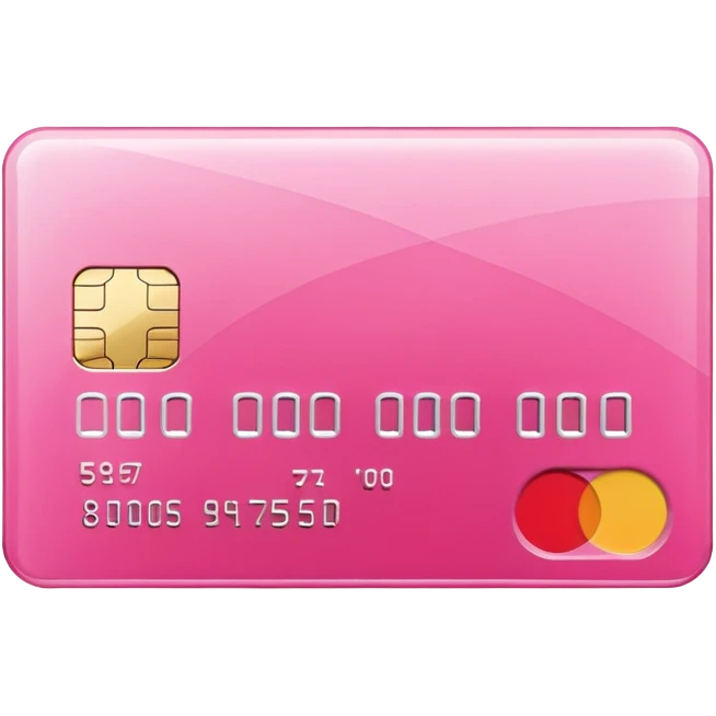Carte bancaire rose emoji