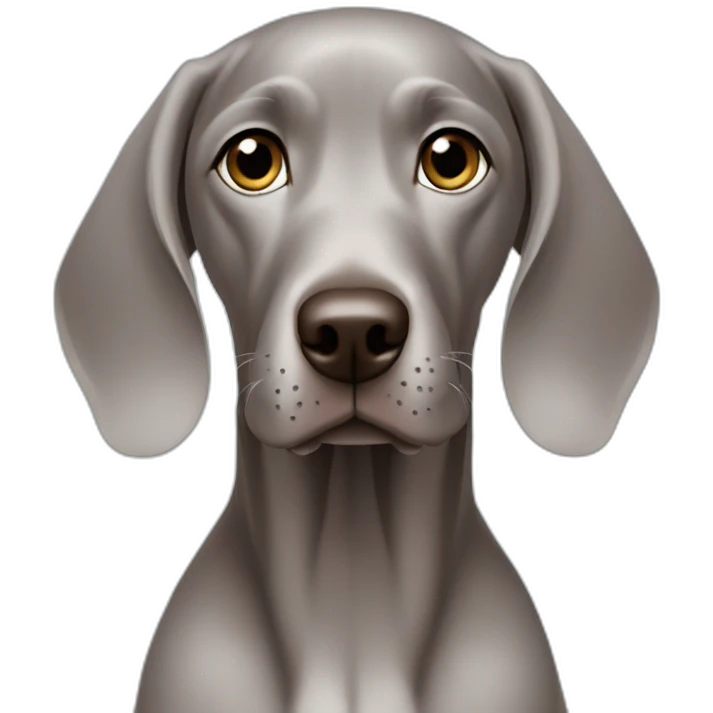 weimaraner with baby blue eyes emoji