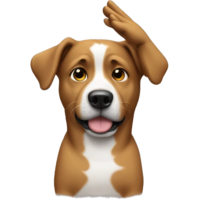 dog salute emoji