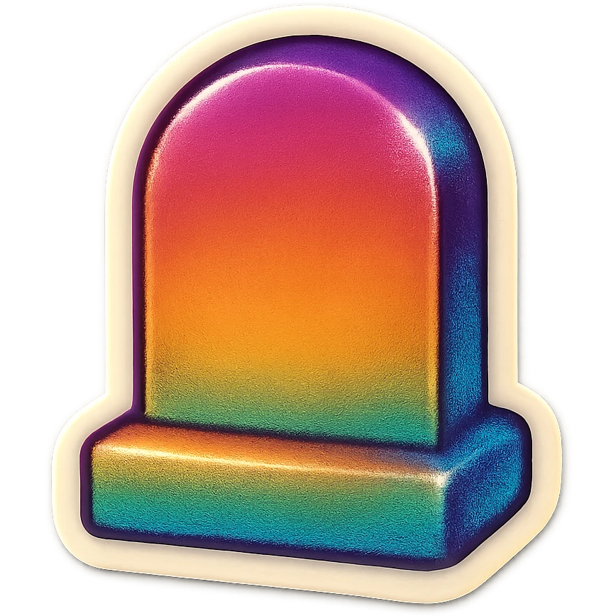 generate emoji of grave in retro old style  emoji