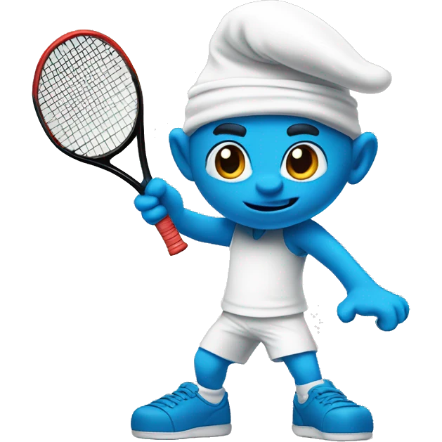 Smurf tennis  emoji