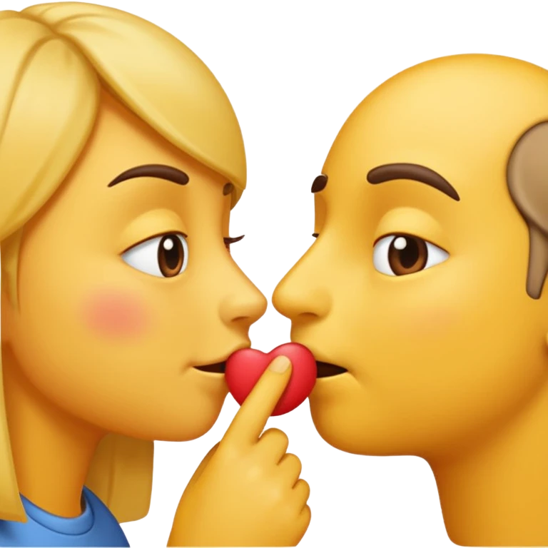 an emoji sniffing another emoji's cheek, with a small sniffing gesture emoji