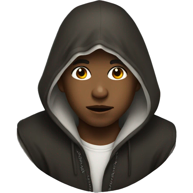 portrait of a hooded boy emoji