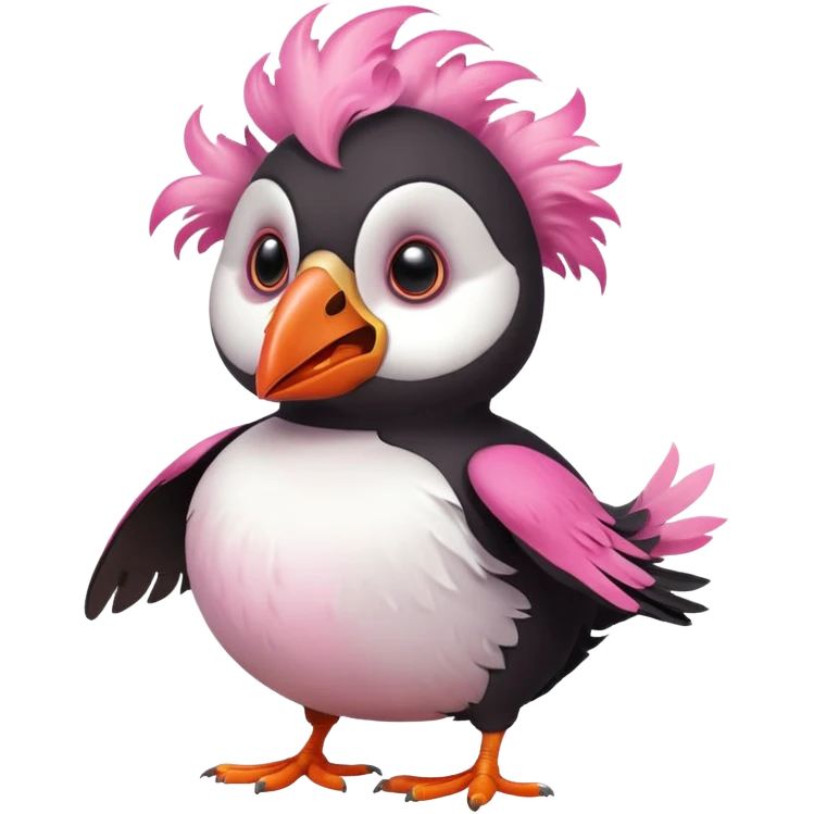 pink puffin angry steam emoji