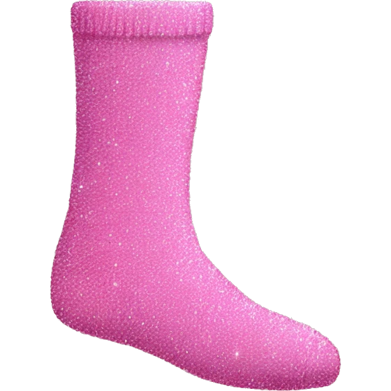 Glitter pink socks  emoji