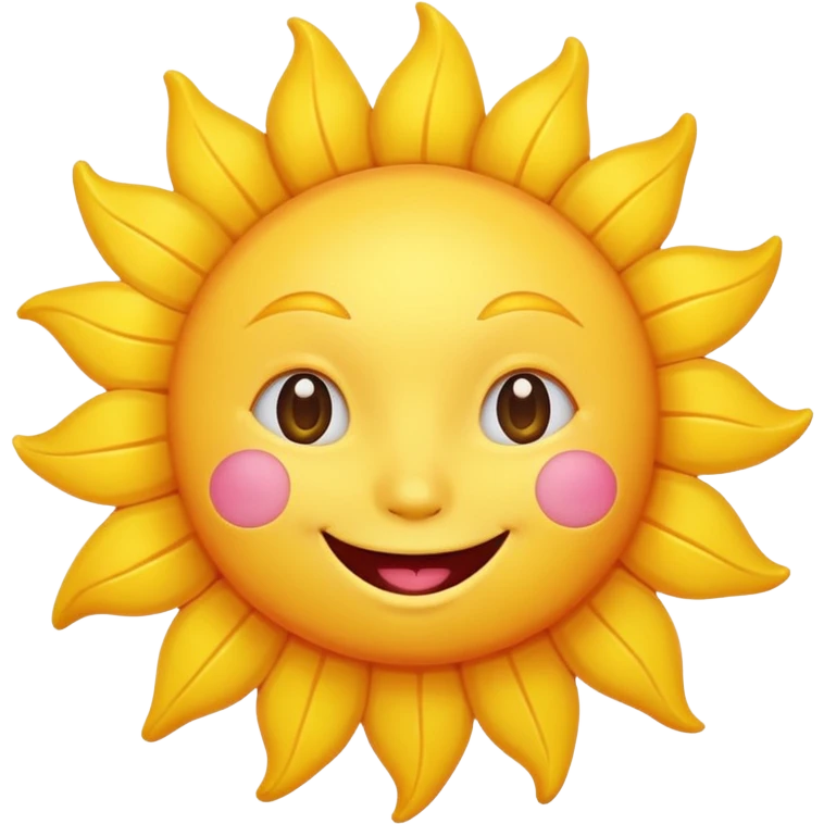 smiling sun emoji, simple and cheerful emoji