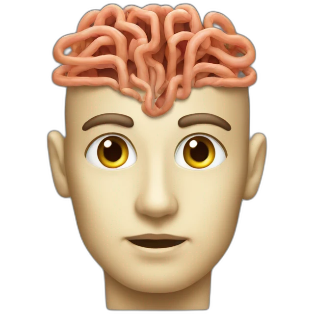 Cerveau en circuit imprimé emoji