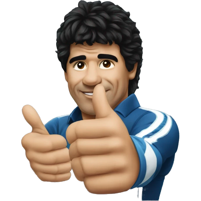 Maradona thumbs up emoji