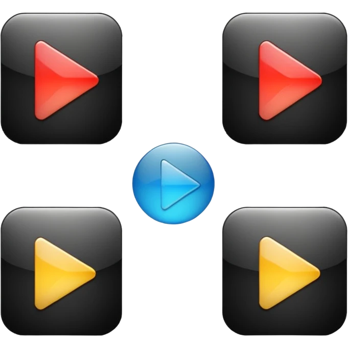 Play buttons black emoji
