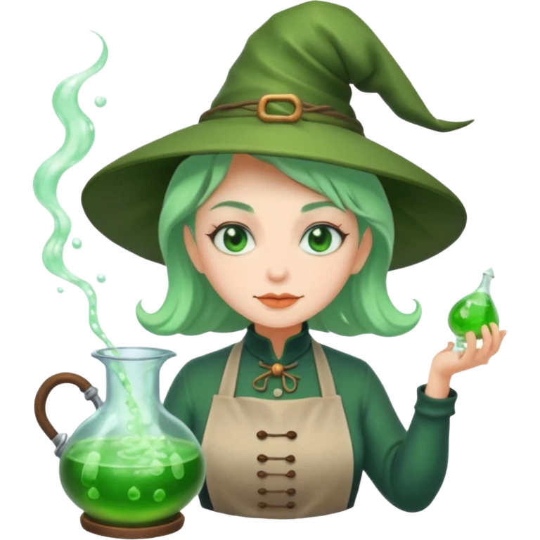 green witch cooking potion emoji