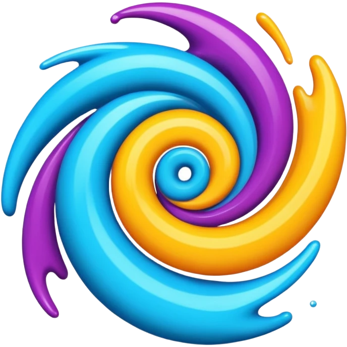 bold abstract swirl with vibrant colors emoji