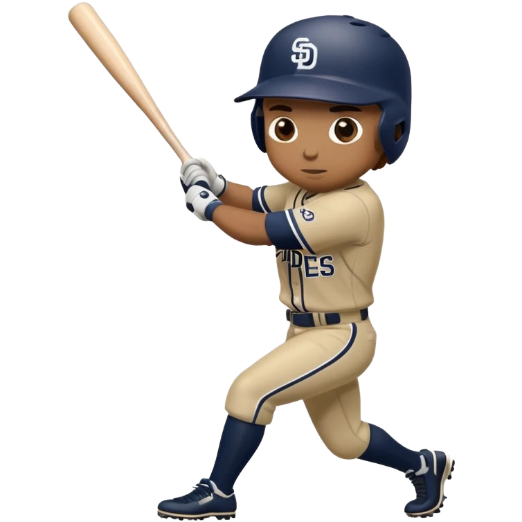Padres baseball player hitting a homerun emoji