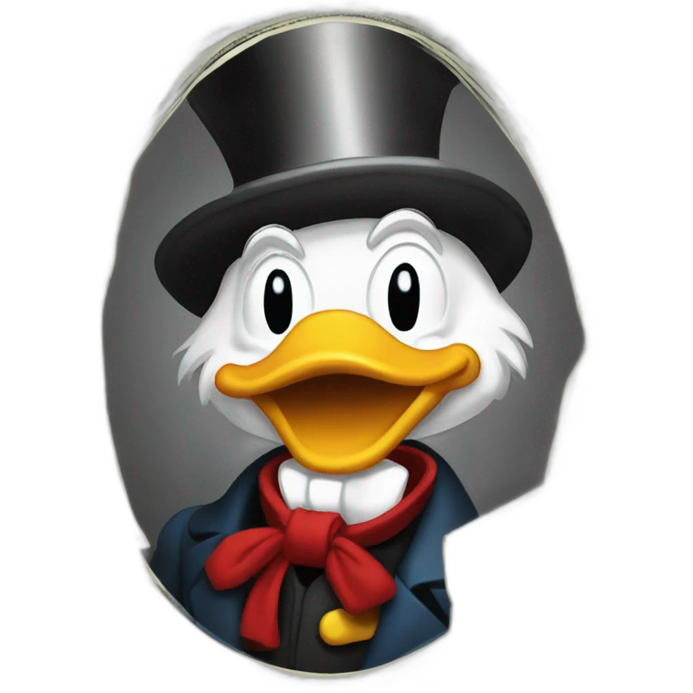 Scrooge McDuck counting money emoji