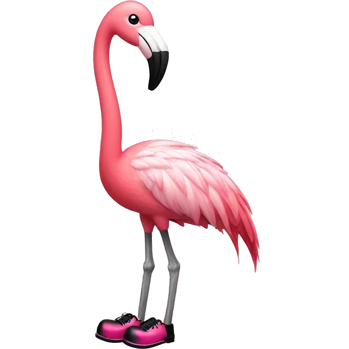 flamingo with tap shoes emoji