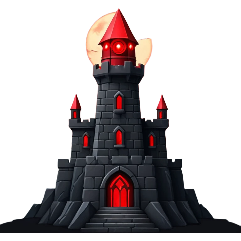 Evil Fortress witch Red Beacon shooting into sky emoji