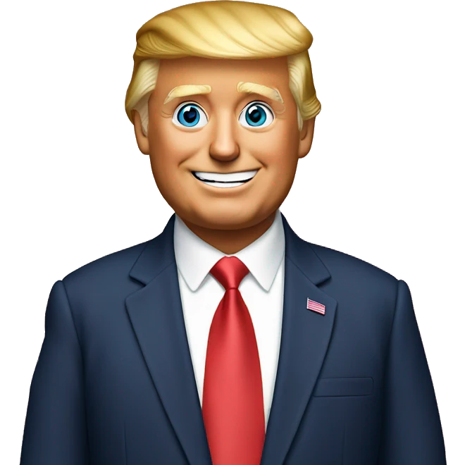 Donald trump saying “I love you” emoji