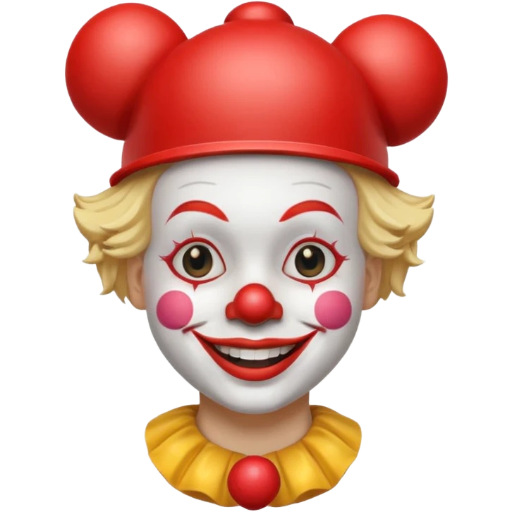 blonde clown with helmet emoji