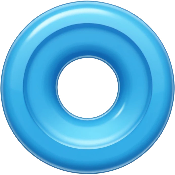 blue ringed-shaped candy with a small hole in the middle emoji