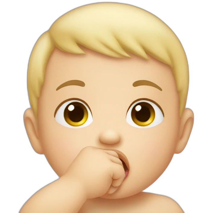 Baby sucking thumb emoji