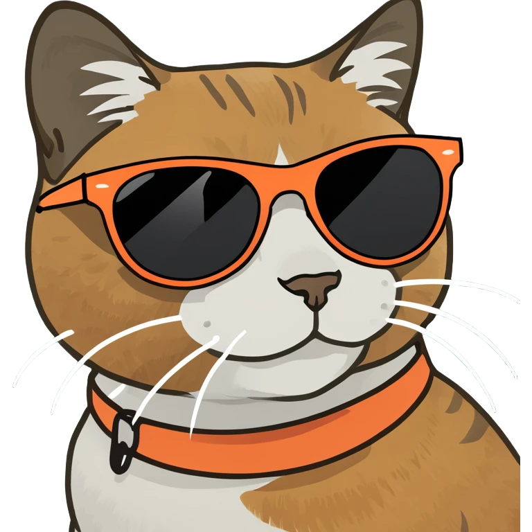 Cat with sunglasses emoji