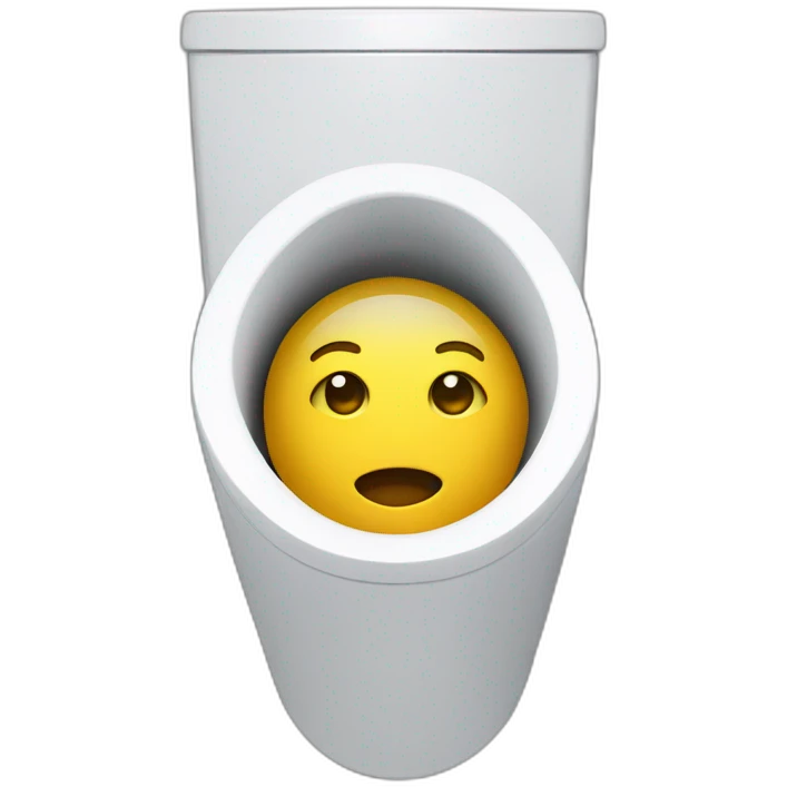 head inside a toilet bowl emoji
