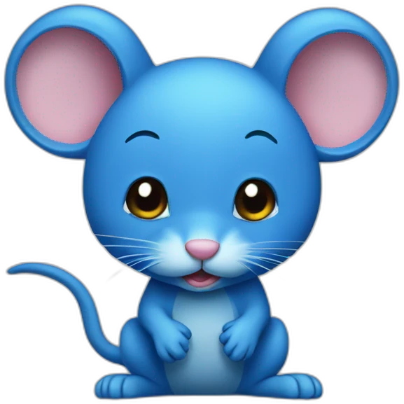 Blue mouse emoji