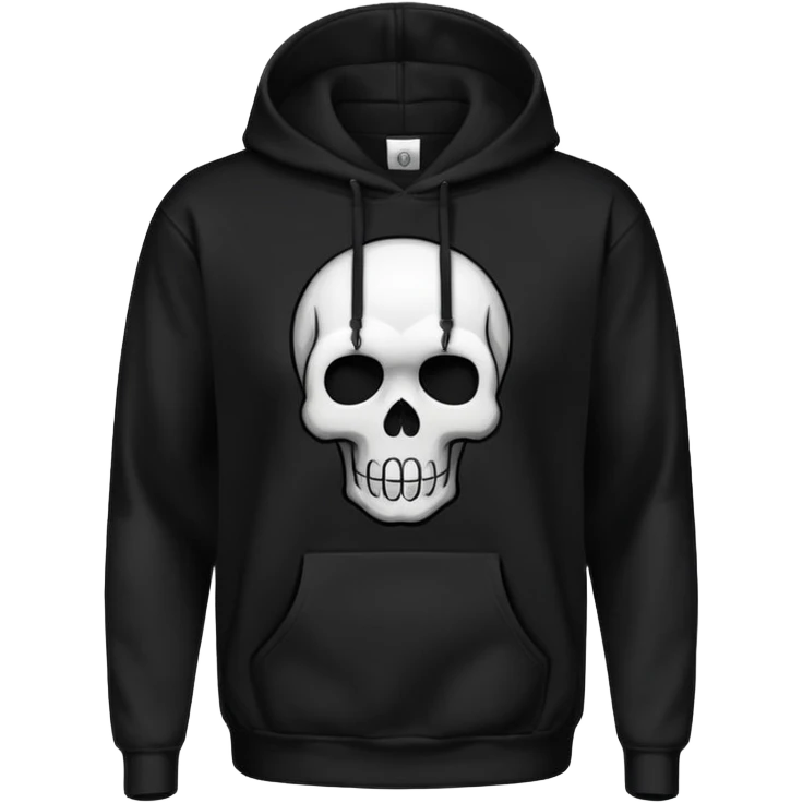 a hoodie with a design of skull  emoji